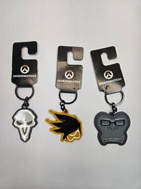 Overwatch Character Head Logo Keychain Lot Of 3 Blizzard